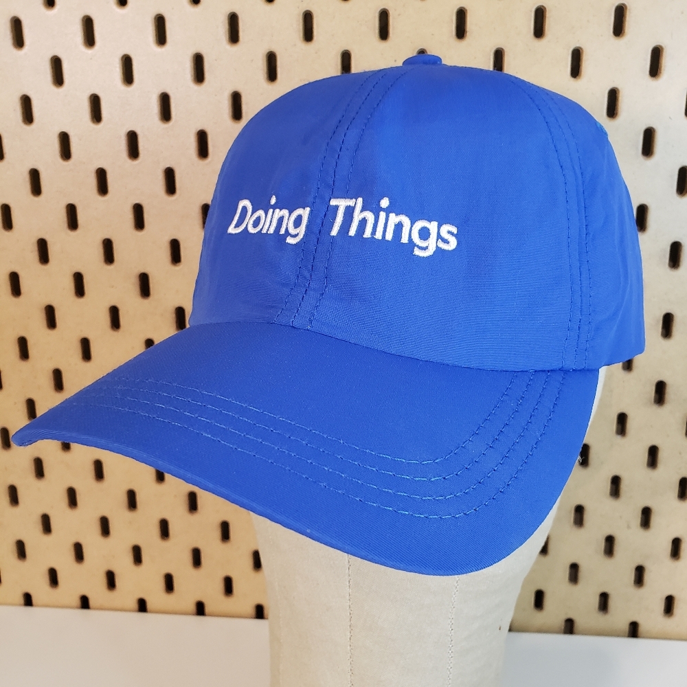 Outdoor Voices DOING THINGS Hat Cap Adult Blue Strapback quiet luxury academia